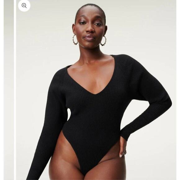 Good American Rib Deep V Bodysuit - Picture 4 of 10